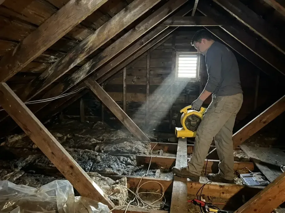 attic-water-damage-drying-proc-007 — frequently asked questions, Emergency Water Extraction & 24/7 Flood Response in Badger,…